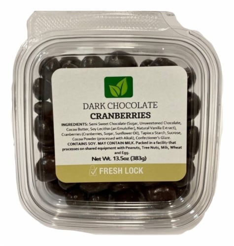 Torn & Glasser Dark Chocolate Cranberries Perspective: front