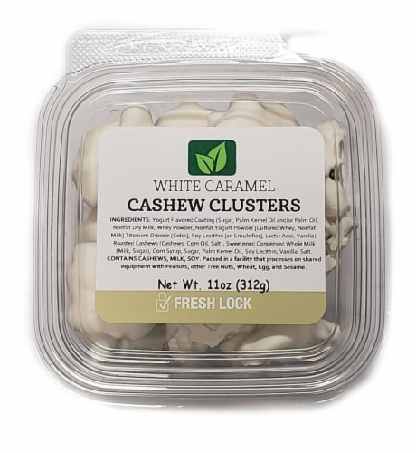 Torn & Glasser White Caramel Cashew Clusters Perspective: front