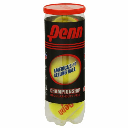 Penn® Championship Extra-Duty Felt Tennis Balls Pack - Yellow Perspective: front