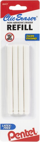 Clic Refill Erasers 4/Pkg-White Perspective: front