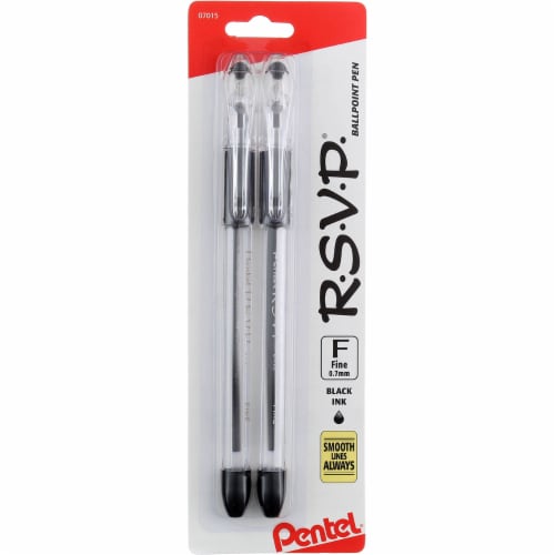 Pentel R.S.V.P. Fine Ballpoint Pens, 2 Ct, 1 - King Soopers