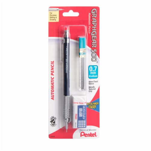 Pentel® Mechanical Pencil & Eraser & Leads - Assorted Perspective: front