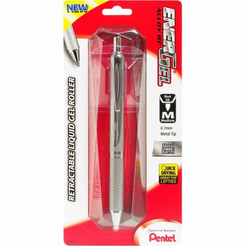 Pentel® PEN,RTR,LG,1/PK,SL,BK INK BL407BP Perspective: front