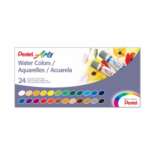 Pentel Arts Water Colors Vivid Color Tubes Perspective: front