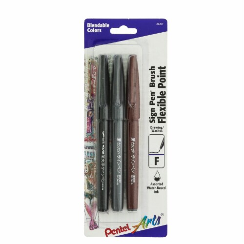 Sign Pen Brush Flexible Point Marker Pen Assorted Pentel Arts