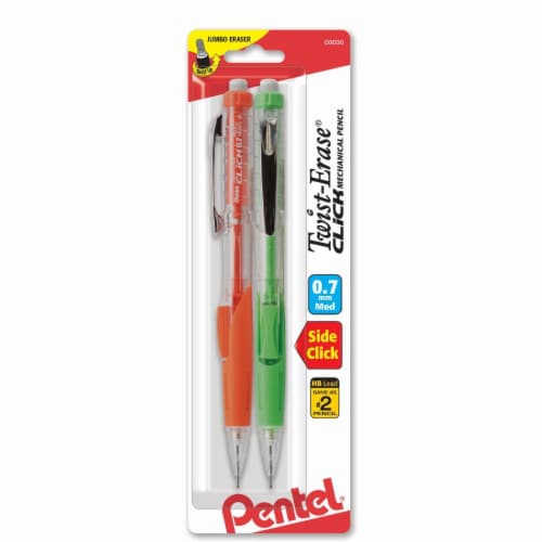 Pentel Twist-Erase 0.7mm Medium Point Click Mechanical Pencils Perspective: front