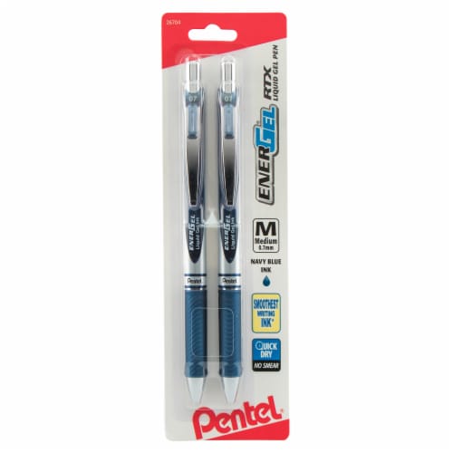 Pentel EnerGel RTX Liquid Gel Pens - Navy Blue Perspective: front