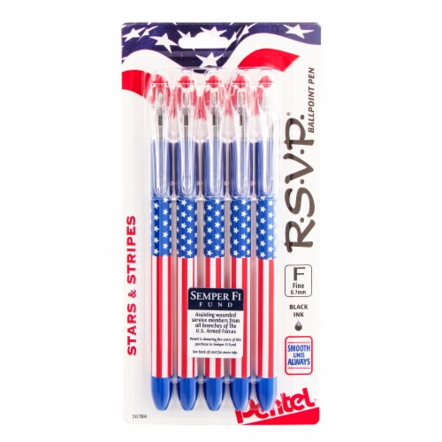 Pentel R.S.V.P. Stars & Stripes Fine Point Black Ink Ballpoint