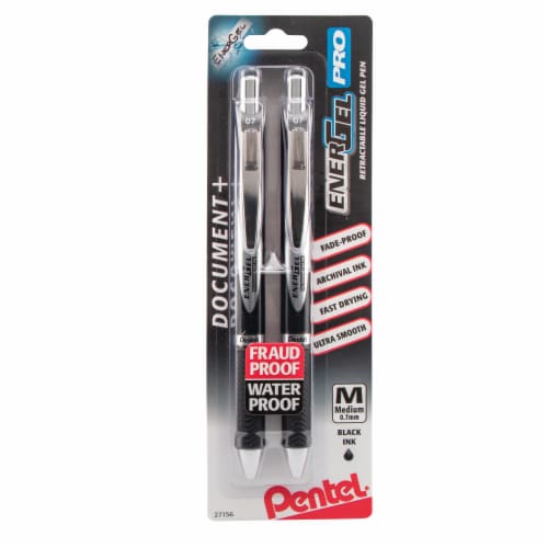 Pentel Energel Pro RTX Retractable Liquid Gel Pens - Black Perspective: front
