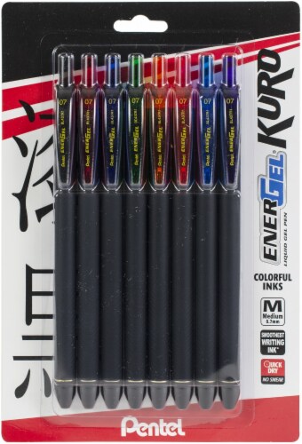 Pentel EnerGel Kuro Liquid Gel Pens .7mm 8/Pkg-Assorted Colors, 1 - Ralphs