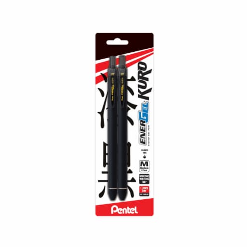 Pentel EnerGel Kuro Liquid Gel Pens - Black Perspective: front