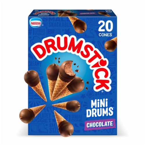 Drumstick Mini Drums Chocolate Dessert Cones, 20 each - Kroger