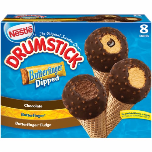 Drumstick Butterfinger Dipped Sundae Cones Variety Pack Perspective: front