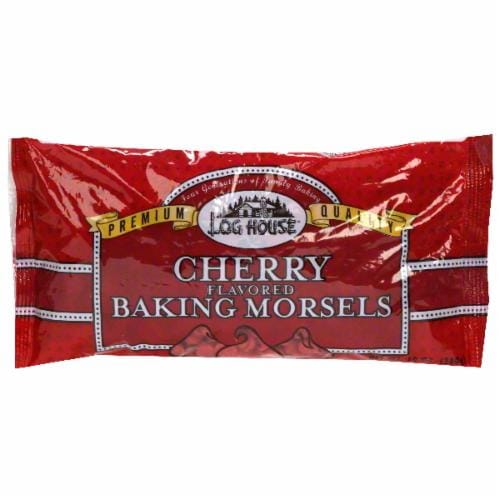 Log House Cherry Flavored Baking Chips Perspective: front