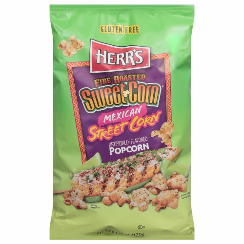Herr's® Fire Roasted Sweet Corn® Mexican Street Corn Flavored Popcorn Perspective: front