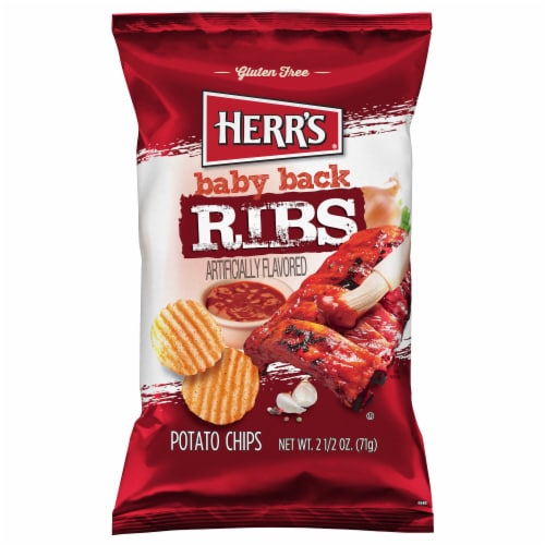 Herr's® Baby Back Ribs Potato Chips Perspective: front