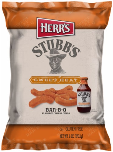 Herr's® Stubb's® Sweet Heat Bar-B-Q Flavored Cheese Curls Perspective: front