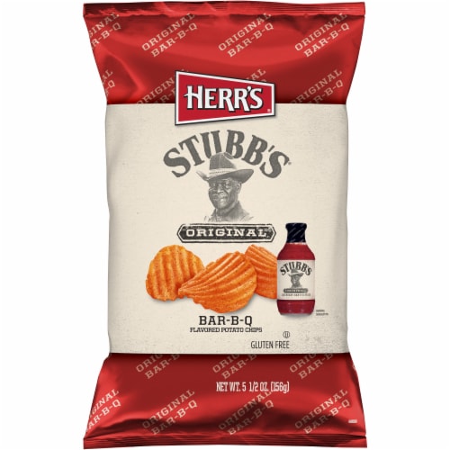 Herr's® Stubb’s® Original Bar-B-Q Flavored Potato Chips Perspective: front