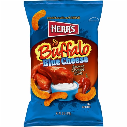 Herr's® Buffalo Blue Cheese Flavored Cheese Curls Perspective: front
