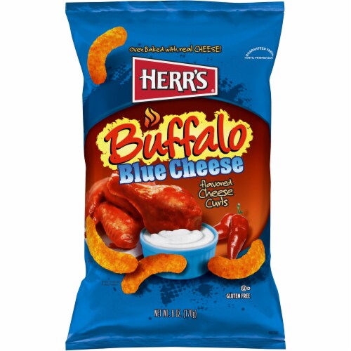 Herr's® Buffalo Blue Cheese Flavored Cheese Curls Perspective: front