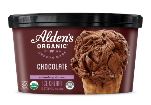 Alden's Organic® Chocolate Ice Cream Perspective: front