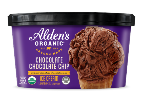 Alden's Organic® Chocolate Chocolate Chip Ice Cream Perspective: front