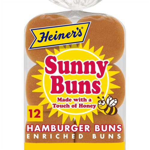 Heiner's Sunny Buns Sweet Enriched Hamburger Buns Perspective: front