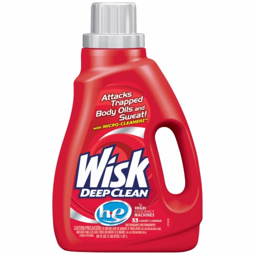Wisk Deep Clean HE Liquid Laundry Detergent Perspective: front