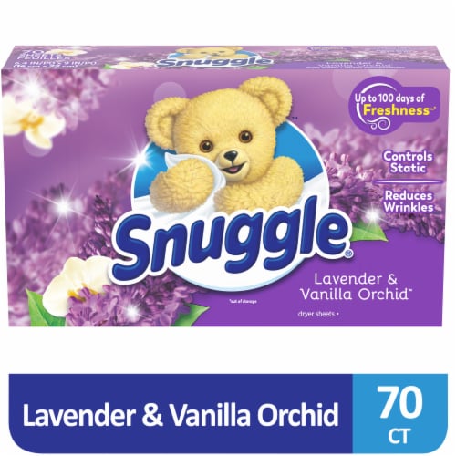 Snuggle® Lavender & Vanilla Orchid™ Scented Fabric Softener Dryer Sheets Perspective: front