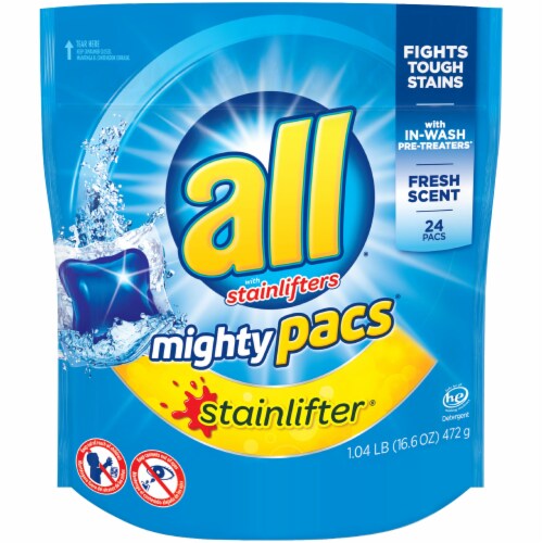 All with Stainlifter Mighty Pacs Laundry Detergent Pods Perspective: front