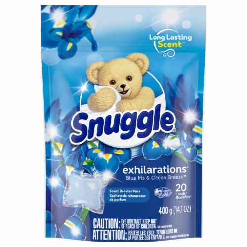 Snuggle Scent Boosters Blue Iris Bliss Concentrated Scent Pacs Fabric Refreshers Perspective: front
