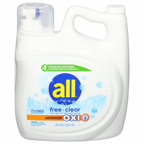 All with Stainlifters Free Clear Oxi Liquid Laundry Detergent