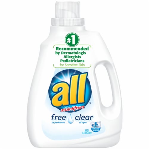 All Detergent, with Stainlifters, Free Clear - 88 fl oz