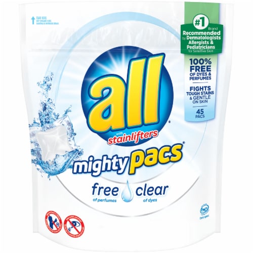 All with Stainlifters Mighty Pacs Liquid Laundry Detergent Perspective: front