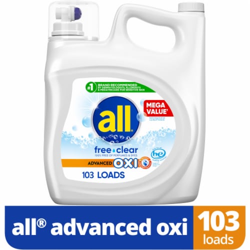 All® Free Clear Advanced Oxi Liquid Laundry Detergent Perspective: front
