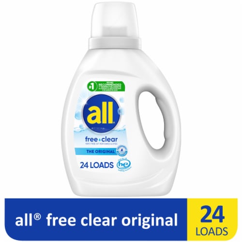 All Detergent, with Stainlifters, Free Clear - 88 fl oz