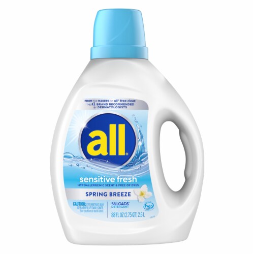 All® Sensitive Fresh Spring Breeze Liquid Detergent Perspective: front