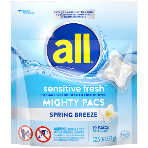 All® Sensitive Fresh™ Spring Breeze Mighty Pacs® Perspective: front