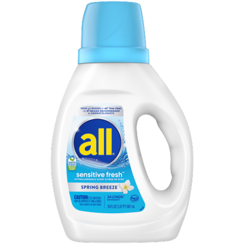 all® Sensitive Fresh™ Spring Breeze Liquid Laundry Detergent Perspective: front