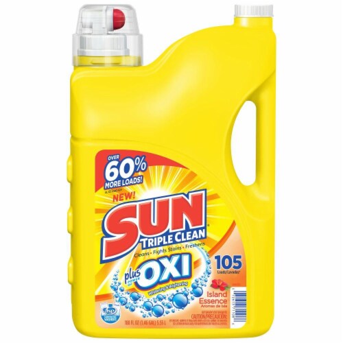 Sun Plus Oxi Island Essence Liquid Laundry Detergent Perspective: front