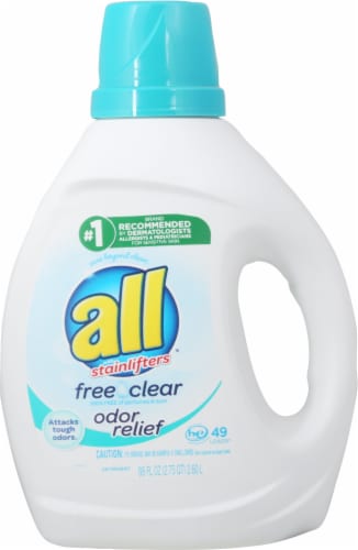 All® Stainlifters Free Clear Odor Relief Liquid Laundry Detergent Perspective: front