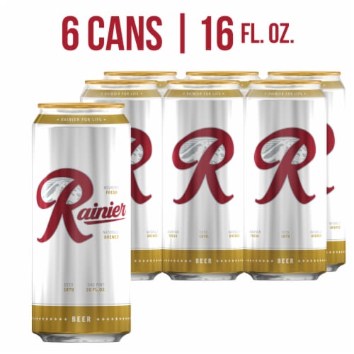Rainier Beer American Lager Domestic Beer Perspective: front
