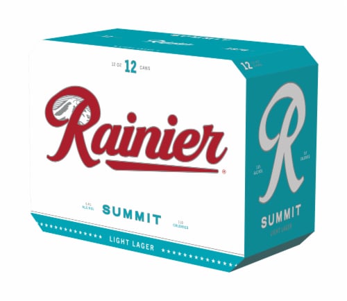Rainier Summit Light Lager Beer Perspective: front