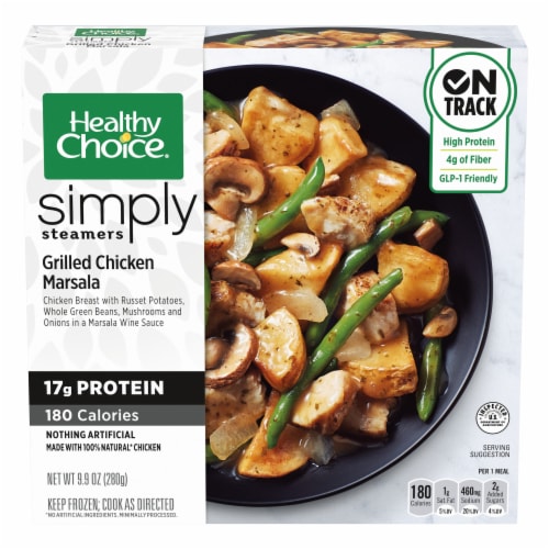 Healthy Choice Simply Steamers Grilled Chicken Marsala Frozen Meal Perspective: front