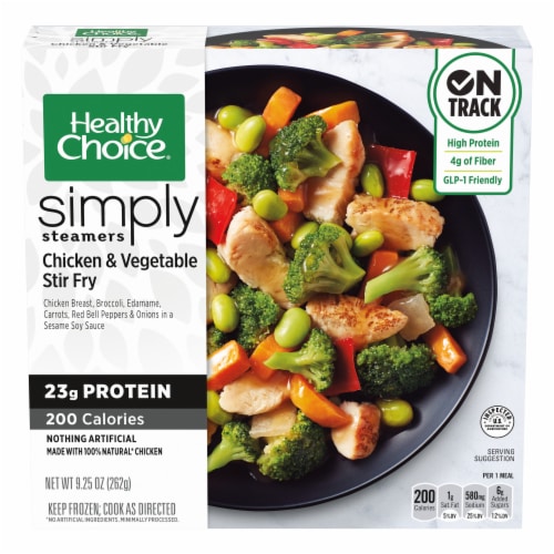 Healthy Choice Cafe Steamers Simply Chicken & Vegetable Stir Fry Frozen Meal Perspective: front