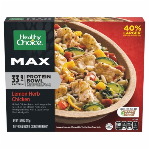 Healthy Choice Max Lemon Herb Chicken Frozen Protein Bowl Frozen Meal