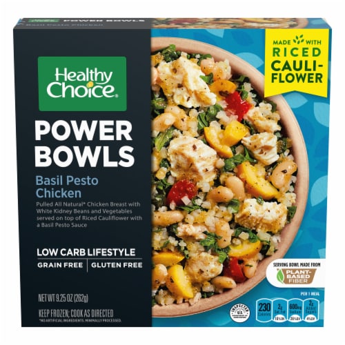 Healthy Choice Power Bowls Basil Pesto Chicken Frozen Meal Perspective: front