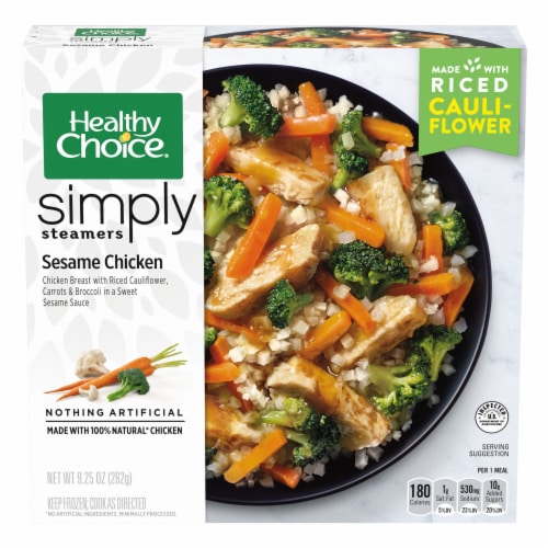 Healthy Choice Simply Steamers Sesame Chicken Frozen Meal Perspective: front