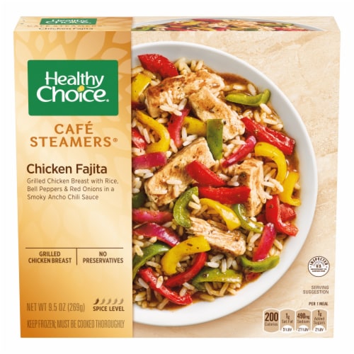 Healthy Choice Cafe Steamers Fajita Chicken Frozen Meal Perspective: front
