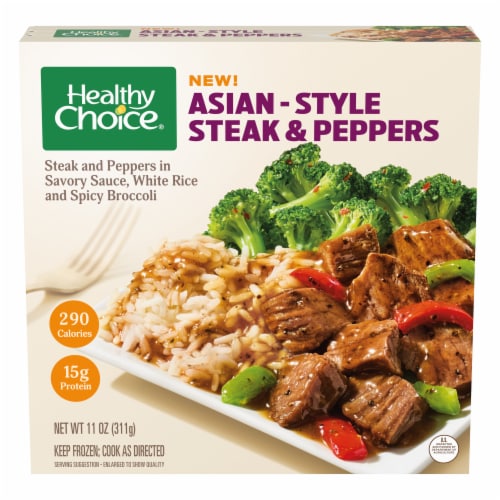 Healthy Choice® Asian-Style Steak & Peppers Frozen Meal Perspective: front